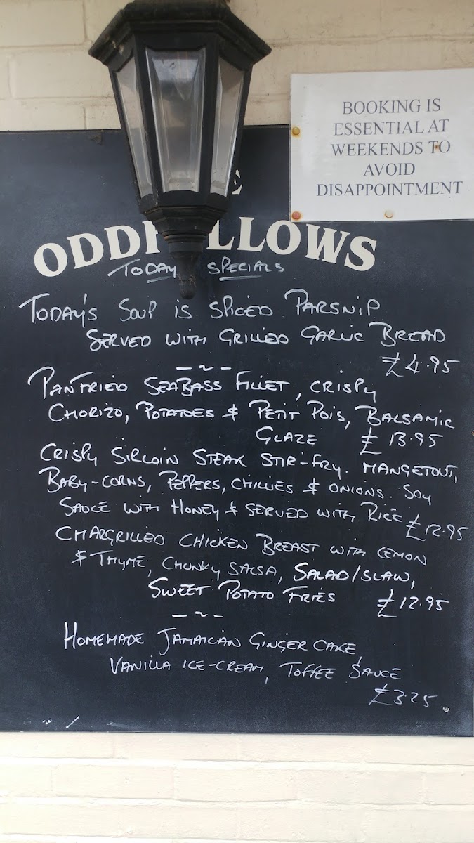 The Oddfellows Arms Menu - Image 2